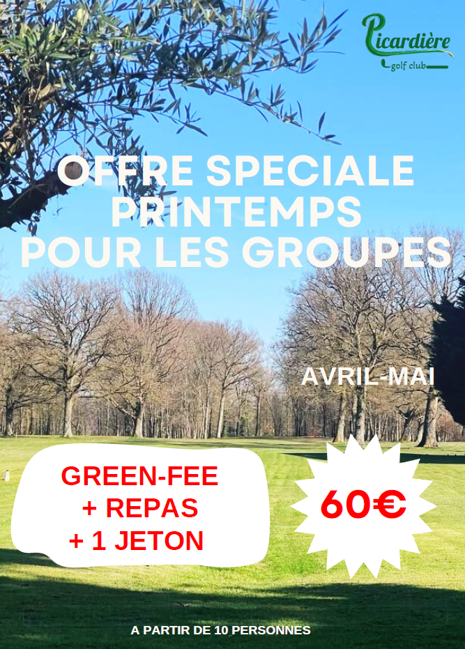 Offre spéciale printemps pour les groupes